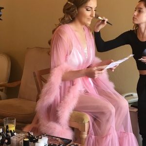 Pink Marabou Robe